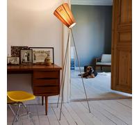 Northern Oslo Wood floor lamp steel/beige
