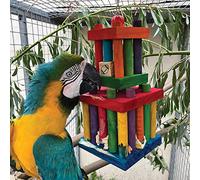 Northern Parrots Jail Break Foraging Parrot Toy - Chewable Wooden Parrot Toy for Medium and Large birds