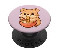 Northern Pika Eating Ramen Noodles Kawaii Cute Funny PopSockets Adhesive PopGrip
