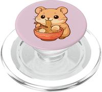 Northern Pika Eating Ramen Noodles Kawaii Cute Funny PopSockets PopGrip for MagSafe