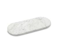 Northern Podium tray 40 cm Mixed white marble