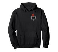 Northern Red Cardinal Bird in The Pocket Cardinalidae Pullover Hoodie