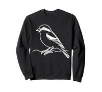 Northern Shrike Line Art Bird Drawing Design Sweatshirt
