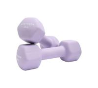 Northern Soft Lavender Neoprene Hex Dumbbells Pair, 1kg-8kg Hand Weights for Home Gym Strength Training, Non-Slip Hexagonal Dumbbells for Fitness, Aerobics, Yoga & Toning (4kg x 2)