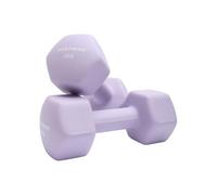 Northern Soft Lavender Neoprene Hex Dumbbells Pair, 1kg-8kg Hand Weights for Home Gym Strength Training, Non-Slip Hexagonal Dumbbells for Fitness, Aerobics, Yoga & Toning (7kg x 2)