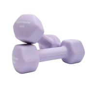 Northern Soft Lavender Neoprene Hex Dumbbells Pair, 1kg-8kg Hand Weights for Home Gym Strength Training, Non-Slip Hexagonal Dumbbells for Fitness, Aerobics, Yoga & Toning (3kg x 2)