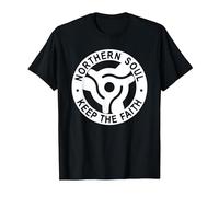 Northern Soul Badges 45 Single Manchester, Blackpool, Stoke T-Shirt, Men, Black, Medium