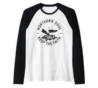 Northern Soul Bristol Keep The Faith Dancing Feet Raglan Baseball Tee