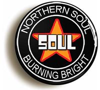 Northern Soul Burning Bright Fridge Magnet (Circular 2inch / 50mm Diameter)