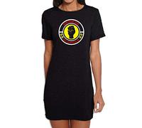 Northern Soul Keep On Keeping On Women's T-Shirt Dress (Large, Black)