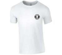 Northern Soul Keep The Faith Embroidered Men's T Shirt - Shirt Ska Mod Casual Embroidery (UK, Alpha, L, Regular, Regular, White)