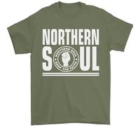 Northern Soul Keep The Faith Mens T-Shirt 100% Cotton Military Green XL