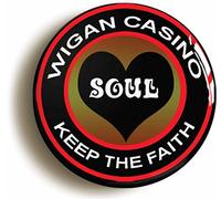 Northern Soul Keep The Faith Wigan Casino Fridge Magnet (Circular 2inch / 50mm Diameter)