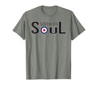 Northern Soul MOD Roundel, Keep The Faith T-Shirt, Men, Olive Heather, XX-Large