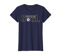 Northern Soul MOD Roundel, Keep The Faith T-Shirt, Women, Navy Blue, XX-Large