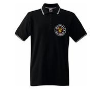 Northern Soul Turnin' My Hearbeat Up Men's Contrast Tipped Polo Shirt (XL, Black)