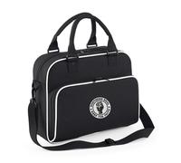 Northern Soul Weekender Dance Kit Bag, 15L Capacity, 29x39x16 cm, Detachable Shoulder Strap, Multiple Colours (Black with White Trim)