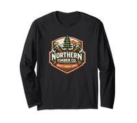 Northern Timber Co Vintage Lumberjack Forestry Badge Long Sleeve T-Shirt