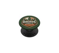 Northern Timber Co Vintage Lumberjack Forestry Badge PopSockets Adhesive PopGrip