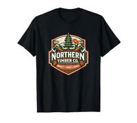 Northern Timber Co Vintage Lumberjack Forestry Badge T-Shirt