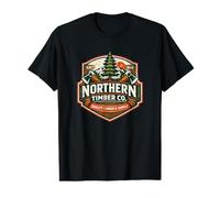 Northern Timber Co Vintage Lumberjack Forestry Badge Value Graphic T-Shirt