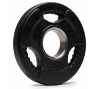 Olympic Weight Plate Tri Grip Disc Rubber Coated Cast Iron Weights Plate Set Solid Lifting Plates 3 Handles Portable Vinyl for Deadlift Barbell Dumbbell Bars Strength Training Home Gym Fitness Workout