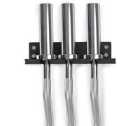 NORTHERN Triple Barbell Holder Rack, Wall Mounted Vertical Olympic Barbell Storage Organizer, Heavy Duty Space-Saving Barbell Hanger for Home, Garage & Commercial Gym Fitness Equipment
