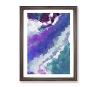 Northern Whispers Abstract Framed Print | A4 Walnut Framed Wall Art | Ready to Hang | Abstract Fantasy Picture | Living Room Bedroom Lounge Office