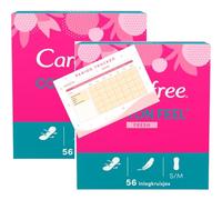 NORTHERNSCAPE Carefree Pantyliners Cotton Fresh Fragrance Breathable Pantyliners with Cotton Extract (2 x 56 Pads)
