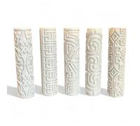NorthFen Temple Pack Texture Roller 5 Pack Gaming Terrain Bundle for D&D, Battle Mat, Dungeons and Dragons, Pathfinder, Warhammer 40k, RPG, Miniatures, Tabletop, Pottery, Pastry, Rolling Pin Roller