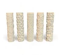 NorthFen Texture Roller 5 Pack Gaming Terrain Bundle for D&D, Battle Mat, Dungeons and Dragons, Pathfinder, Warhammer, Warhammer 40k, RPG, Miniatures, Tabletop, Pottery, Pastry, Rolling Pin Roller