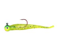 Northland Fishing Tackle Rigged Gumball Jig Minnow Soft Plastic Lure, Firetiger, 1/8 Oz #1 Hook, 4/Card