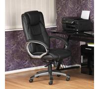 Northland Leather Executive Office Chair - Black - AOC6332-L-BK