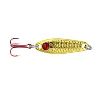 Northland Tackle Tungsten Buck-Shot Rattle Spoon, Fast-Sinking Ice Fishing Spoon with Loud Brass Rattle, Gold, 3/8 Oz