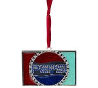 Northlight 3 Red and Blue Pepsi Globe Logo European Crystal Christmas Ornament