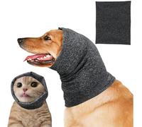 Northogo Multi-functional Pet Soft Snoods, Ear Covers & Muffs for Noise Protection, Neck & Ear Warmer for Anxiety Relief & Grooming for Dogs & Cats (Grey M)