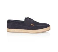 Northolt Suede Causal lace up Moccasin Shoes Silver Street London Navy 9