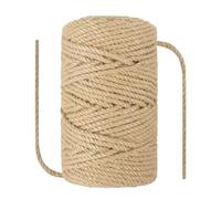NorthPada 1/4 in (6 mm) X 328 Ft (100 Meters) Natural Sisal Hemp Rope Heavy Duty Thick Twine for Cat Scratcher Post Tree, Garden, Binding, Crafts Packing Material