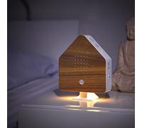 Northpoint Natural sound box with different bird sounds. Light on the bottom. Rechargeable with wall mount. Wood