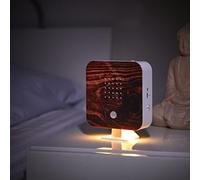 Northpoint Natural Soundbox Bird Singing Bird Chirping Box Motion Sensor Bird Sound Light Rechargeable with Wall Mount Flamed Wood Square