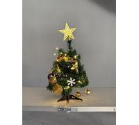 Northroad 24 Inch Tabletop Christmas Tree, Artificial Mini Xmas Pine Tree with 30 Lights,Small Xmas Star Tree for Christmas Decor