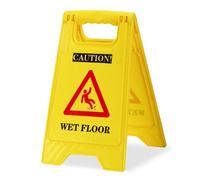NorthSpoor Caution Wet Floor Sign,Bilingual Double-Sided Safety Warning Signs,A Frame Safety Wet Floor Signs Commercial,Yellow,16.5 Inches (1pcs)