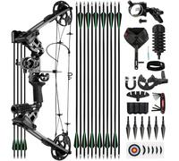 NorthSpoor Compound Bow and Arrow Set, Adjustable Hunting Compound Bow Set Drawing Weight 0-70lbs, 320fps with Complete Accessories, Suitable for Adults, Teenagers, Beginners, Outdoor Shooting