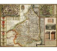 Northumberland Historical Map 1000 Piece Jigsaw Puzzle (1610). Free print!