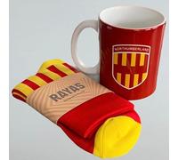 Northumberland Mug and Socks Gift Set, Red and Yellow Striped Design