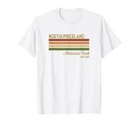 Northumberland National Park England UK T-Shirt, Men, White, Medium