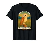 Northumberland Owl Vintage National Park Design T-Shirt