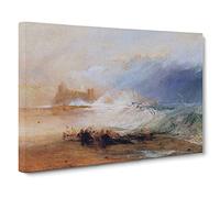 Northumberland With A Steamboat By Joseph Mallord William Turner Canvas Print for Living Room Bedroom Home Office Décor, Wall Art Picture Ready to Hang, 30 x 20 Inch (76 x 50 cm)