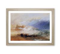 Northumberland With A Steamboat By Joseph Mallord William Turner Classic Painting Canvas Wall Art Print Ready to Hang, Framed Picture for Living Room Bedroom Home Décor, Oak A3 (46 x 34 cm)