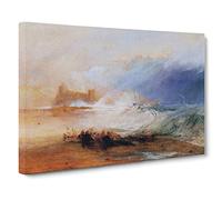 Northumberland With A Steamboat By Joseph Mallord William Turner Classic Painting Canvas Wall Art Print Ready to Hang, Framed Picture for Living Room Bedroom Home Décor, 30x20 Inch (76x50 cm)